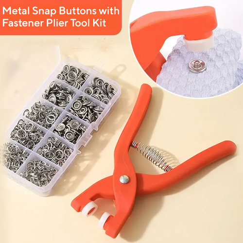 Metal Snap Buttons with Fastener Plier Tool Kit