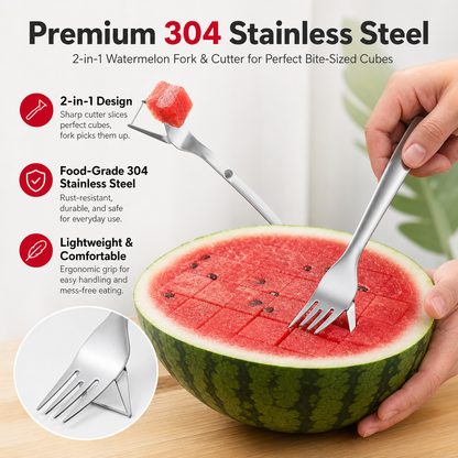 2-in-1 Stainless Steel Watermelon Fork PRO