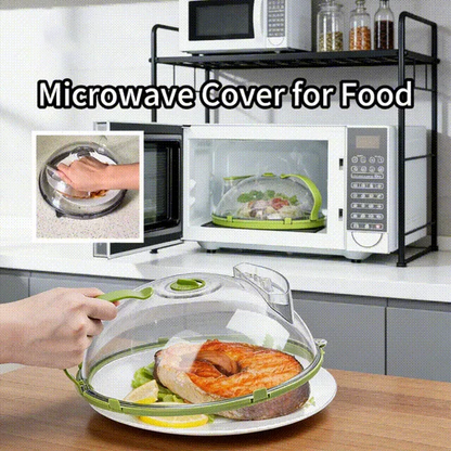 Microwave Food Cover with Built-In Steamer