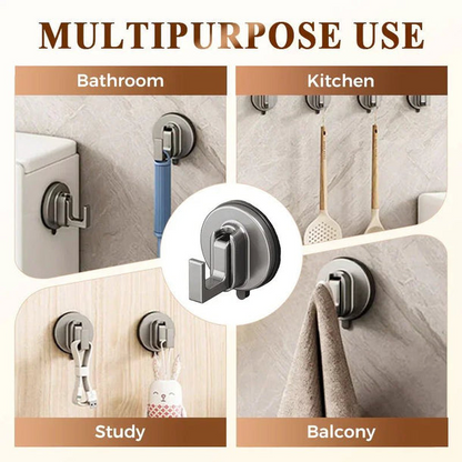 Heavy-Duty No-Drill Strong Suction Cup Utility Hook
