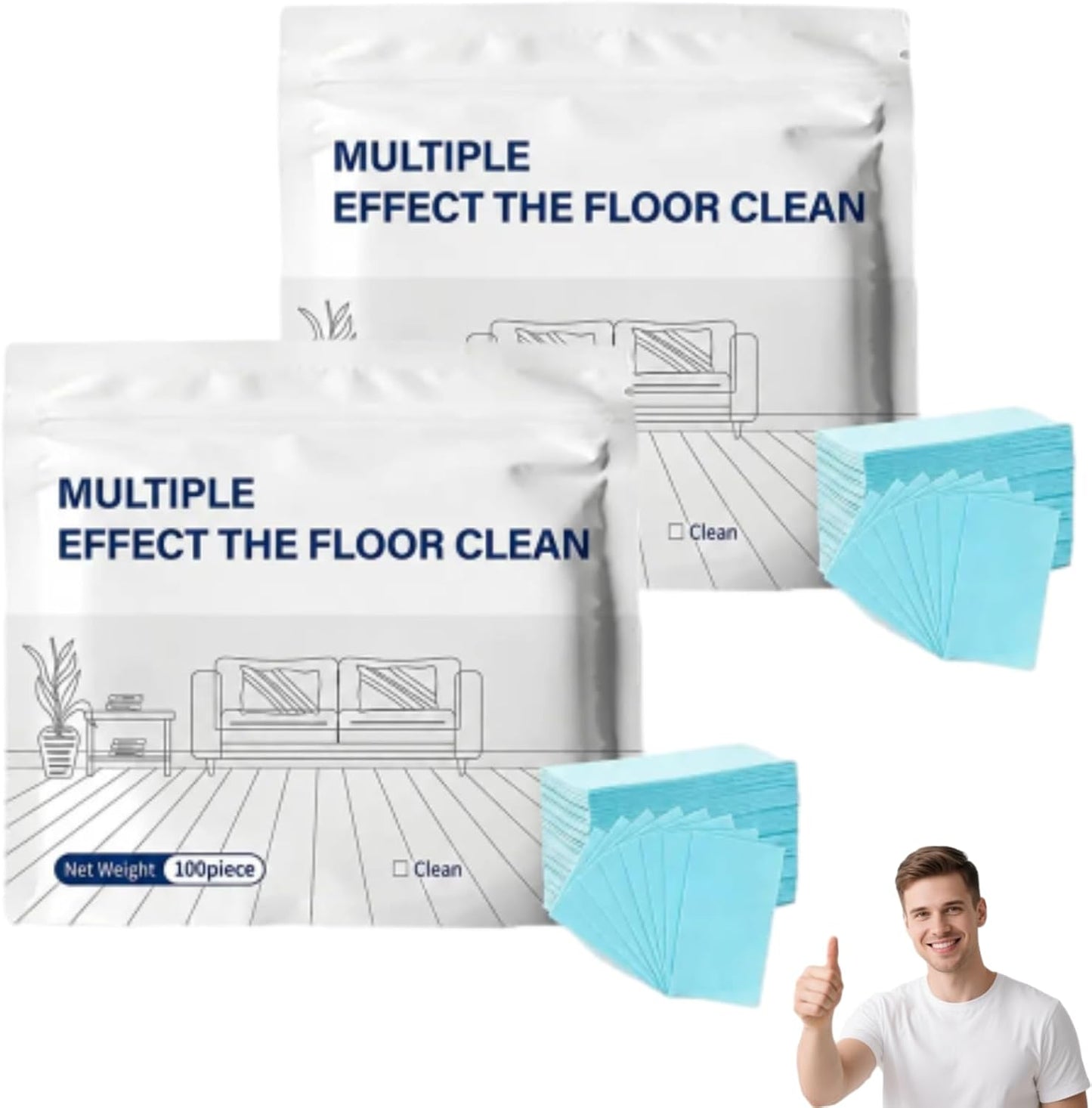 Multi-Surface Floor Cleaning Sheet (100PC)