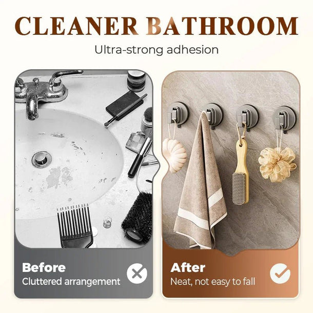 Heavy-Duty No-Drill Strong Suction Cup Utility Hook