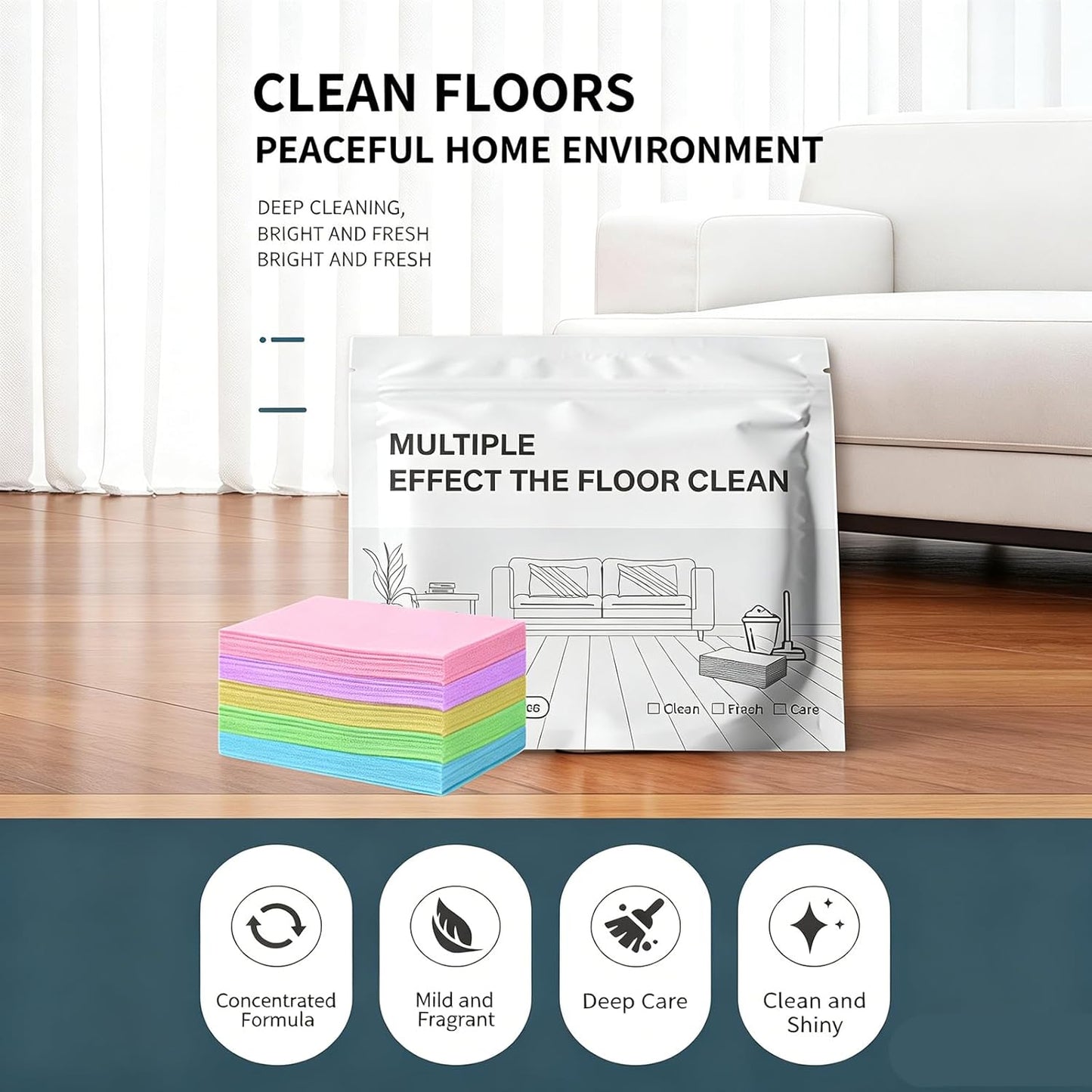 Multi-Surface Floor Cleaning Sheet (100PC)