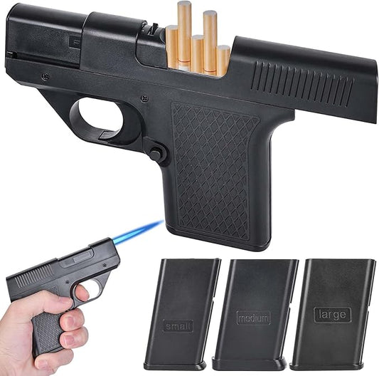 Gun Lighter with Cigarette Case