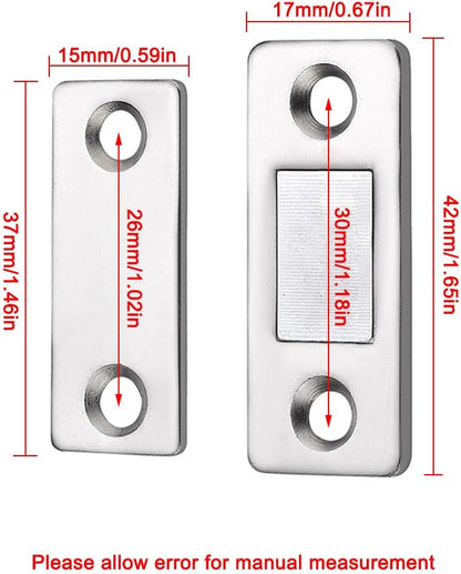 Ultra-Thin Self-Adhesive Magnetic Cabinet Door Catch (1 Set)