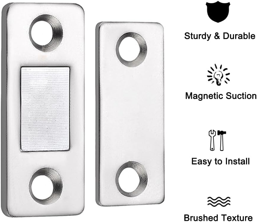 Ultra-Thin Self-Adhesive Magnetic Cabinet Door Catch (1 Set)