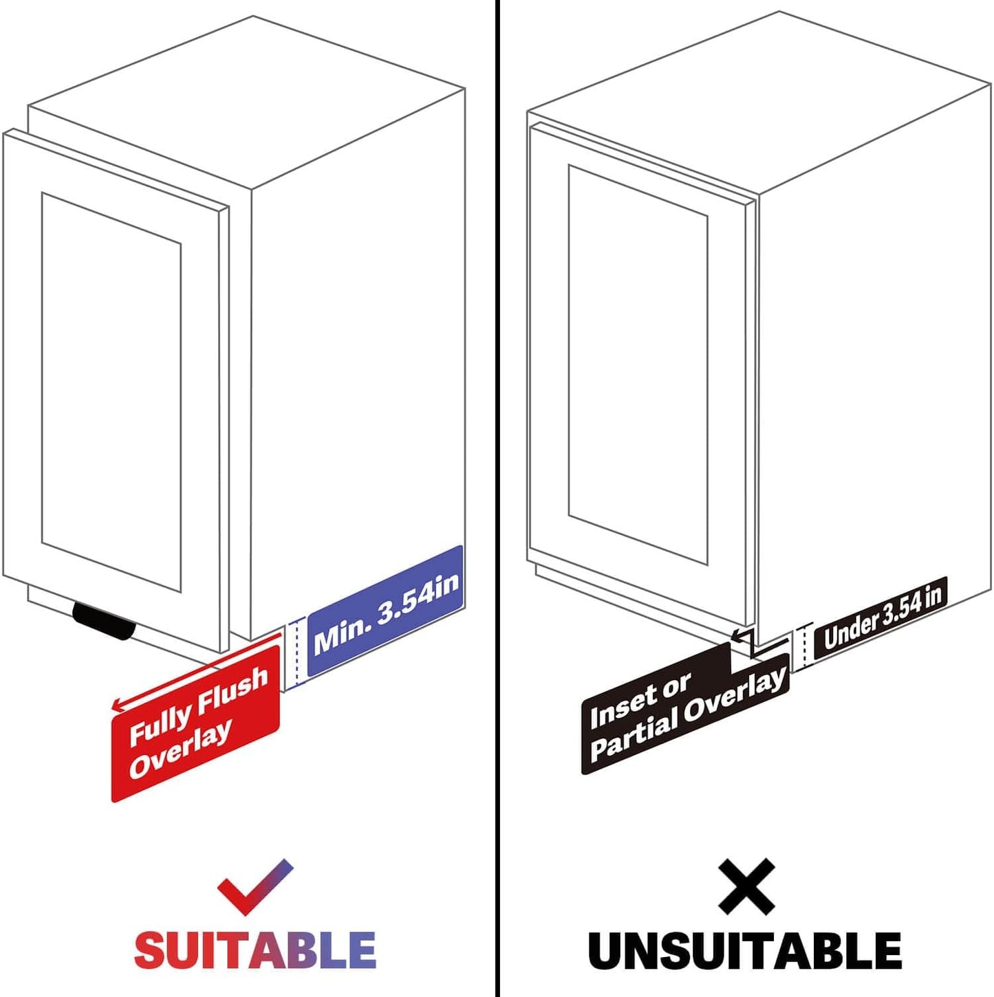 Under Cabinet Foot Pull with Adhesive and Screws (1 Pack)