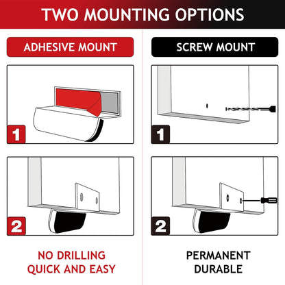 Under Cabinet Foot Pull with Adhesive and Screws (1 Pack)