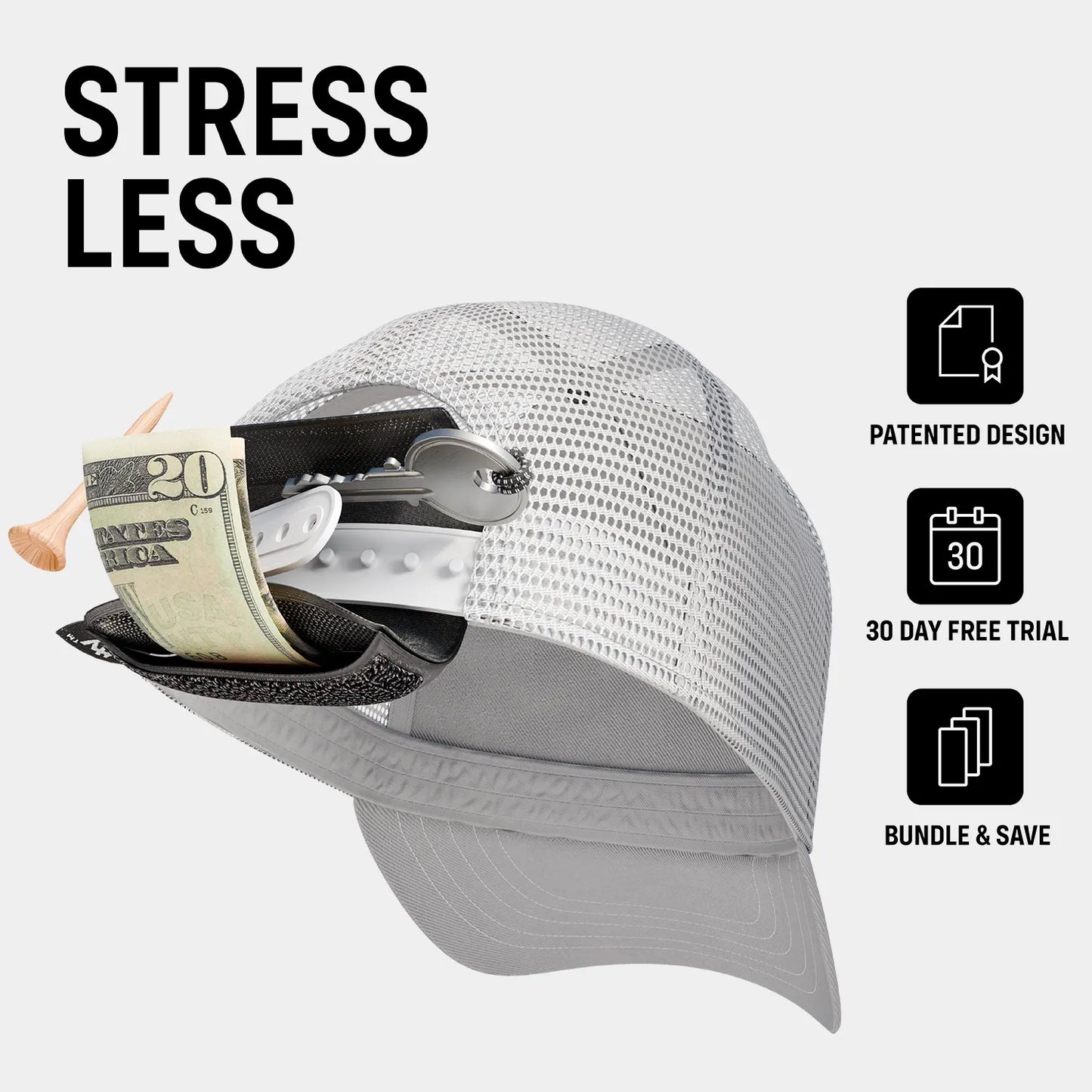 Hidden hat pocket