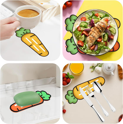 Carrot-Shaped Small Drying Silicone Mat