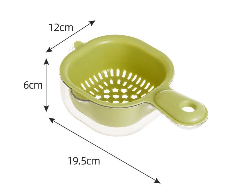 Colander Double-Layer Fruit Cleaning Bowl