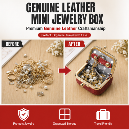 Genuine Leather Mini Jewelry Box