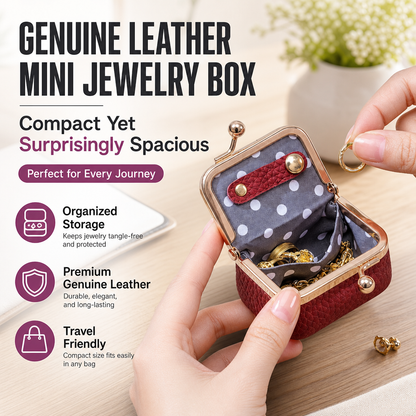Genuine Leather Mini Jewelry Box