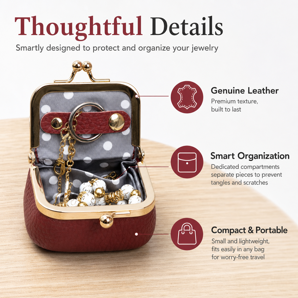 Genuine Leather Mini Jewelry Box