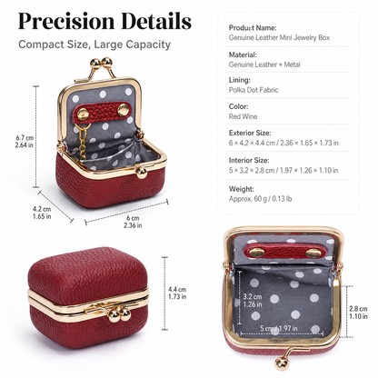 Genuine Leather Mini Jewelry Box
