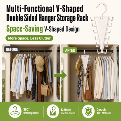 🥳2026 HOT SALE🥳 Multi-Functional V-Shaped Double Sided Hanger Storage Rack