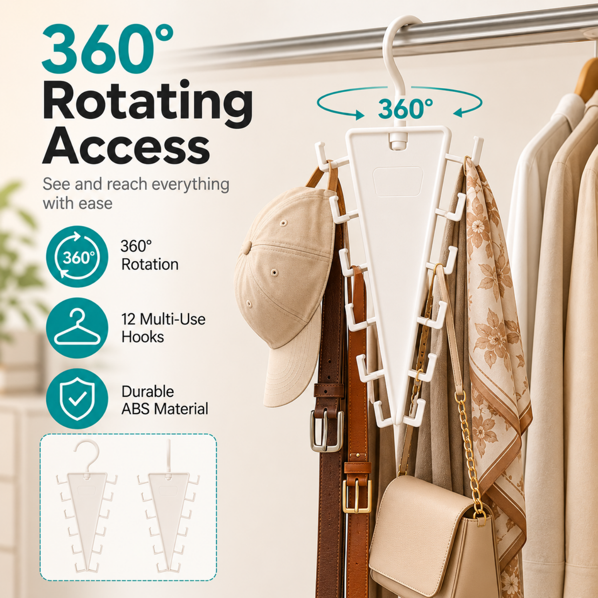 🥳2026 HOT SALE🥳 Multi-Functional V-Shaped Double Sided Hanger Storage Rack