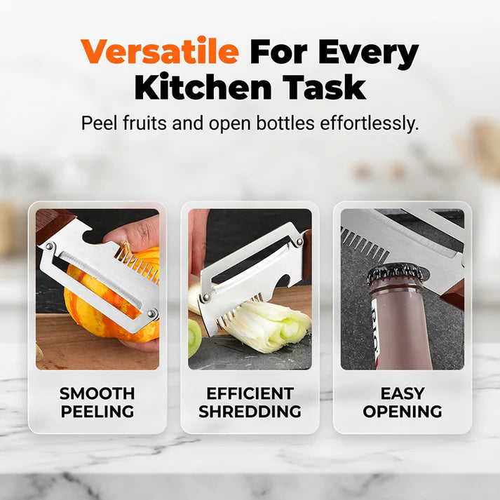 3-in-1 Scallion Shredder & Peeler Kitchen Tool