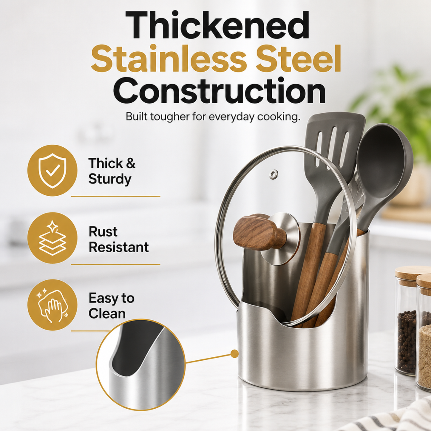 Kitchen Lid & Cutting Board Holder