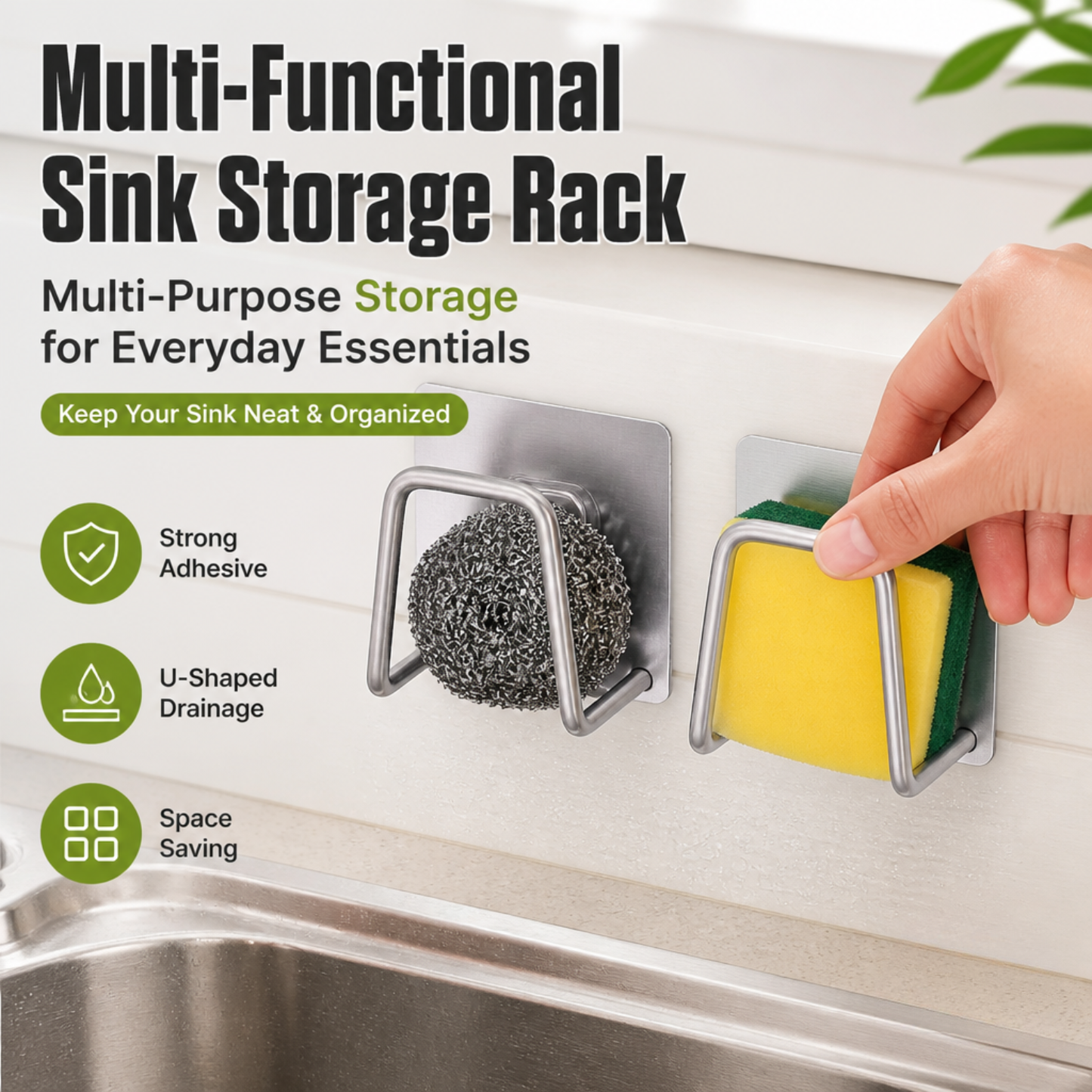 Multi-Functional Sink Storage Rack (2 PCS)