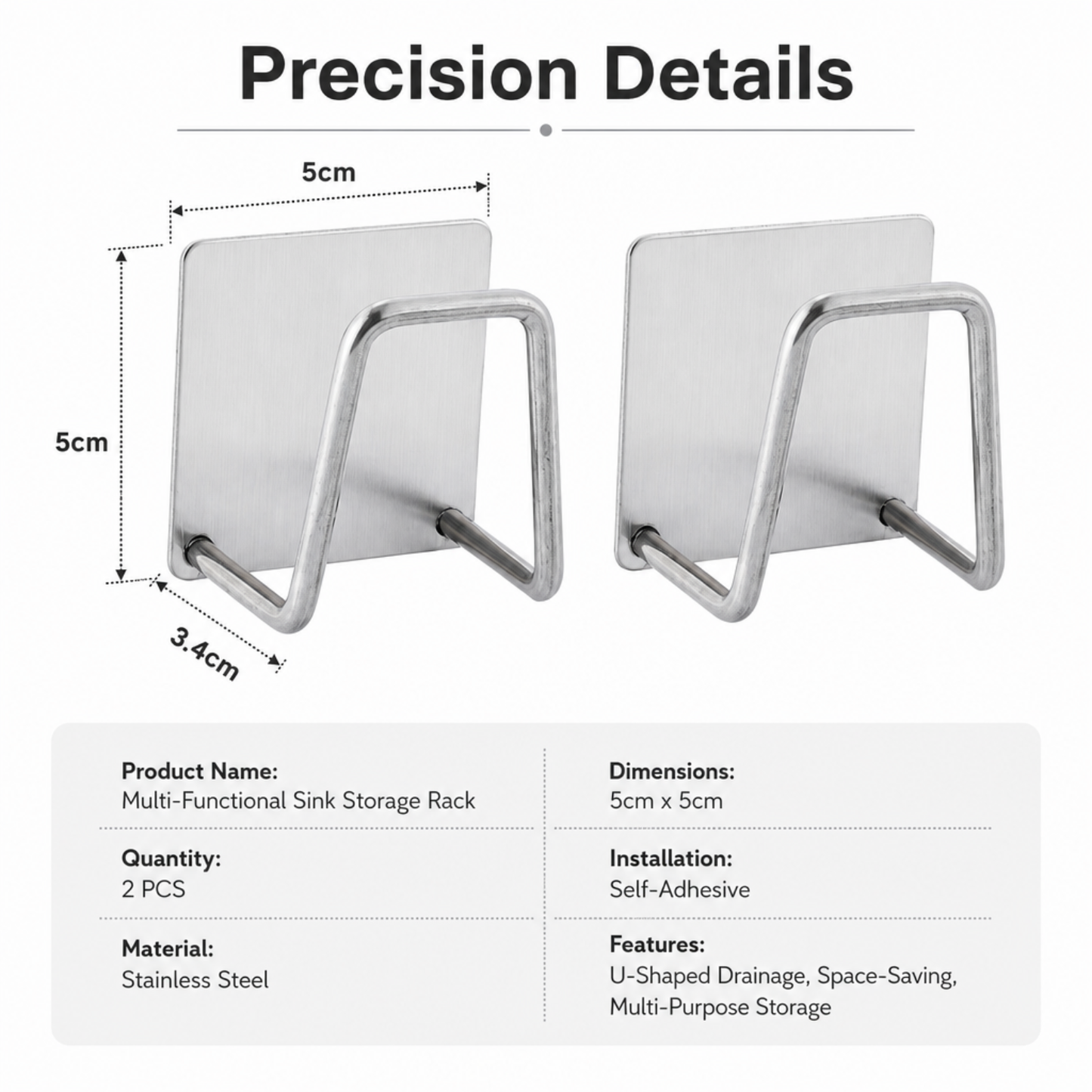 Multi-Functional Sink Storage Rack (2 PCS)