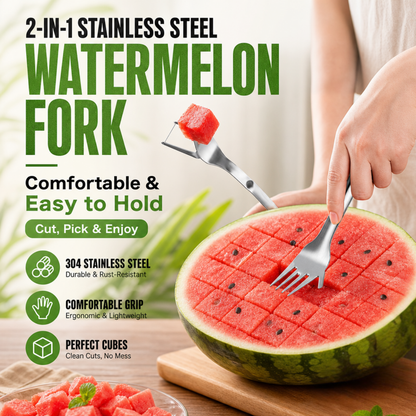 2-in-1 Stainless Steel Watermelon Fork PRO
