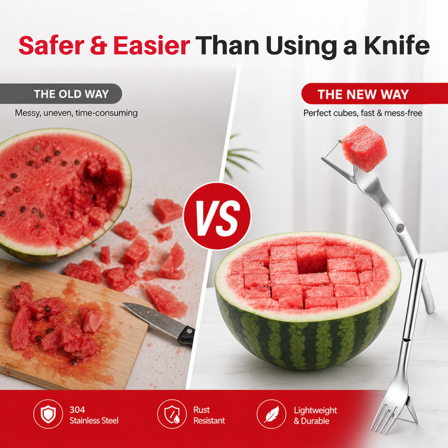 2-in-1 Stainless Steel Watermelon Fork PRO