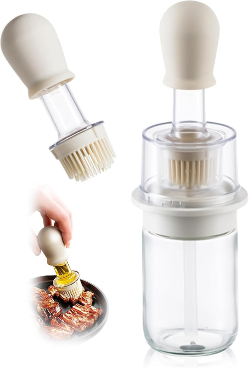 2 in 1 Squeeze Cooking Oil Dispenser Silicone Bottle Brush