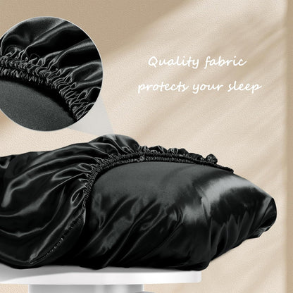 Satin Pillowcases With Elastic Band Standard For Hair Protection