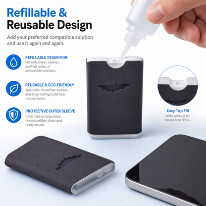 2-in-1 Microfiber Screen Cleaner Spray