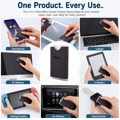2-in-1 Microfiber Screen Cleaner Spray