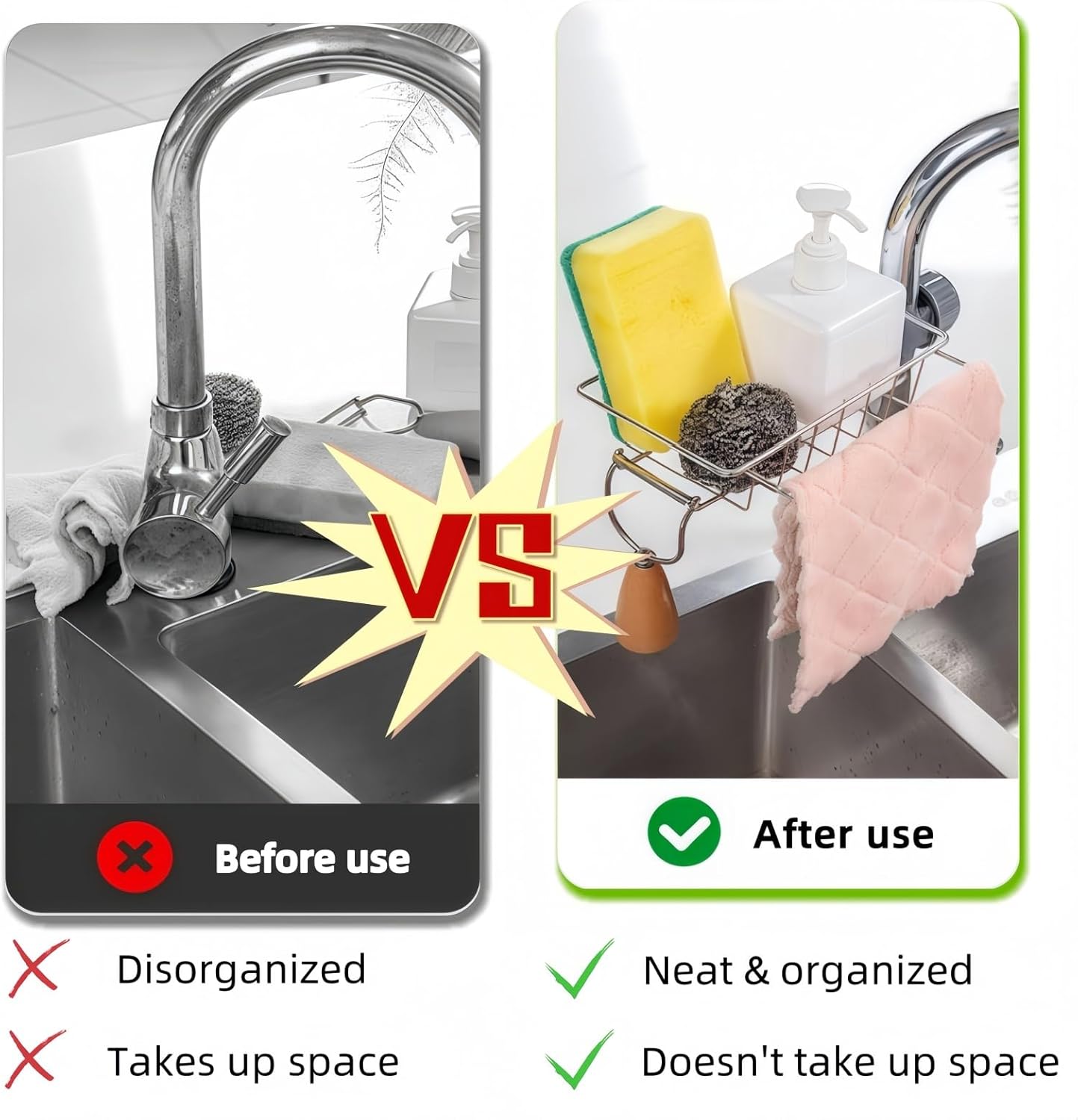 Sponge Holder for Kitchen Sink