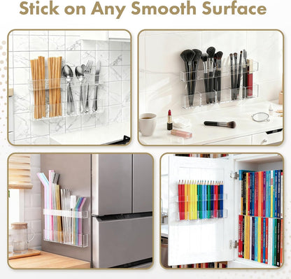 Acrylic Straw Holder for Cabinet Door