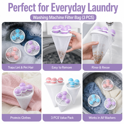 Washing Machine Filter Bag (3 PCS)
