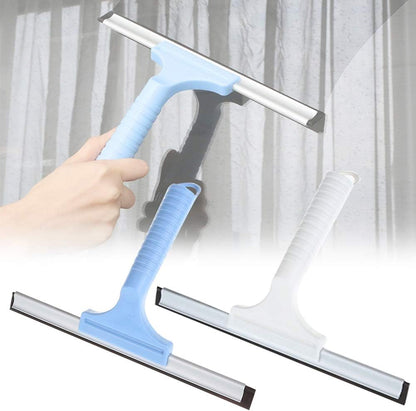 Rubber Glass Windshield Wiper Blades with Non-Slip Handle for Cleaning Showers
