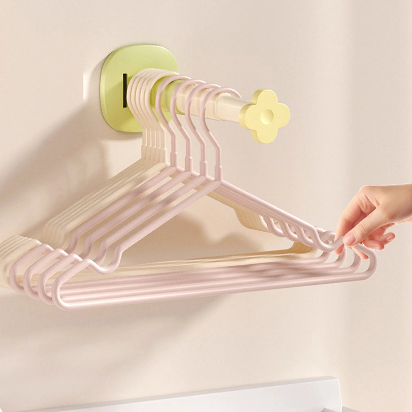 Retractable Wall-Mounted Clothes Rack for Balcony & Bathroom